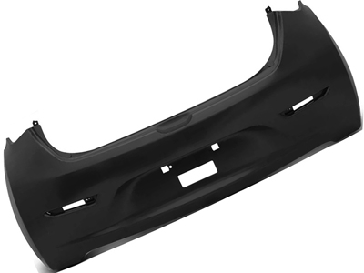 Parachoque traseiro hb20 hatch 12 15 preto s furo sensor