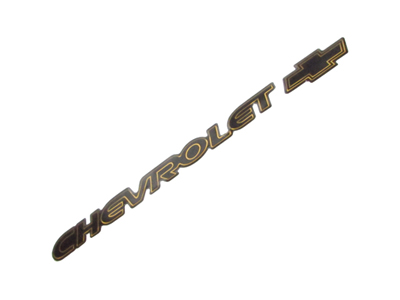 Emblema resinado chevrolet ouro pequeno
