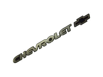 Emblema resinado chevrolet prata pequeno