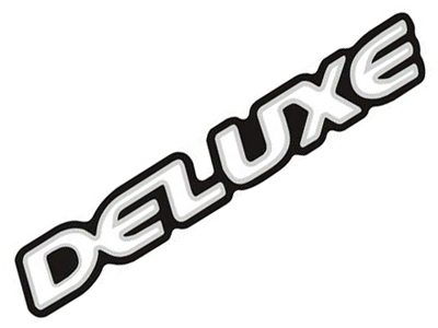 Emblema resinado deluxe prata chevrolet