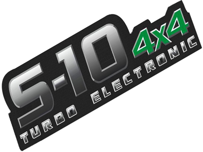 Adesivo S-10 4x4 Turbo Eletronic 09/11 (Verde)