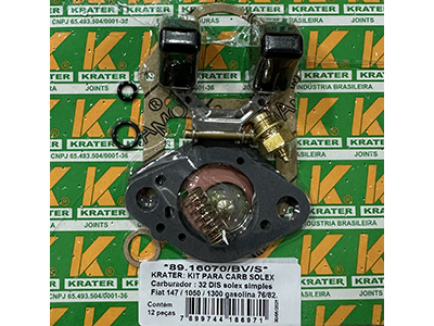 Kit Carburador Solex Fiat 147 76/82 (32 DIS, Simples)