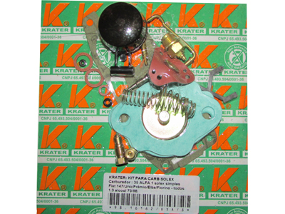 Kit Carburador Exportação Solex Fiat 147/Uno/Elba (Simples)