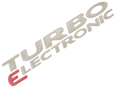 Emblema Resinado Turbo Eletronic S-10/Blazer (Prata)