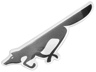 Emblema Resinado Raposa Fox (Grafite)