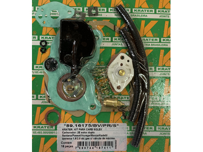 Kit Carburador Solex Santana/Passat/Monza/Kadett (2E, Duplo)