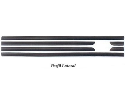 Friso lateral saveiro gli 96 99 preto 6 pecas