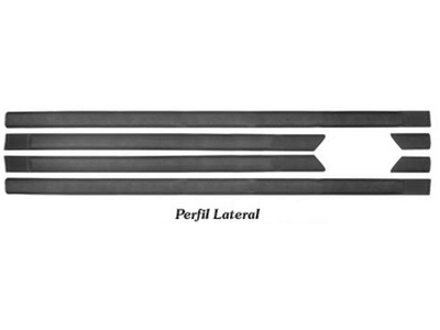 Friso Lateral Gol Ger IV 08/ 4P (Preto - 6 Peças)