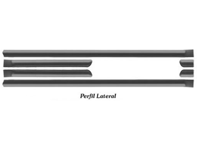 Friso lateral pointer 94 96 4p cinza escuro 6 pecas