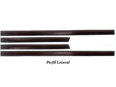 Friso lateral agile ltz 09 11 preto 4 pecas