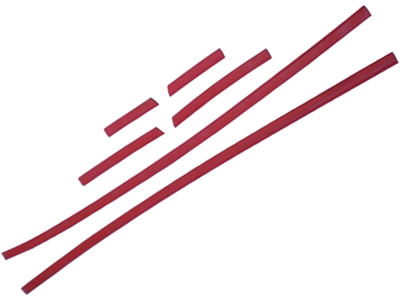 Friso Lateral Escort Hobby e XR3 /92 (Vermelho - 6 Peças)