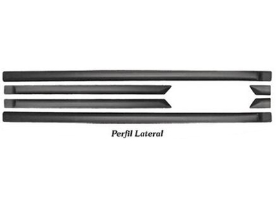 Friso lateral gol ger iv 03 08 4p preto largo 6 pecas