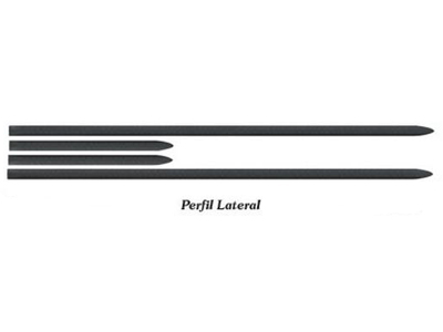 Friso lateral fiesta 98 99 2p cinza estreito 4 pecas