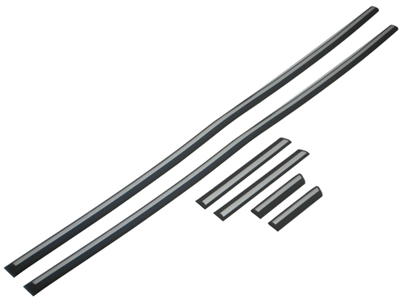 Friso Lateral Escort GL /92 (Preto/Cromado - 6 Peças)