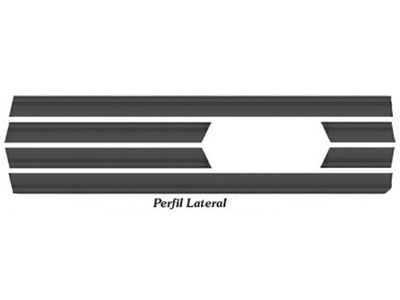 Friso lateral passat 74 88 preto largo 6 pecas