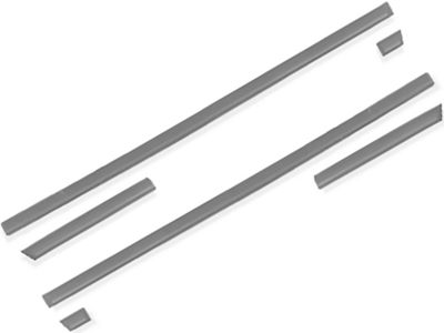 Friso lateral gol cl 87 94 cinza claro 6 pecas