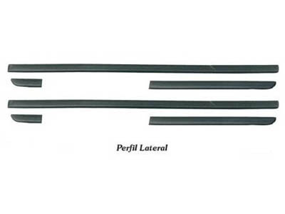 Friso Lateral Gol/Parati GLI 95/99 4P (Preto - 6 Peças)