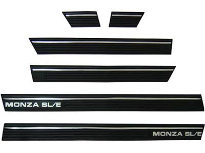 Friso Lateral Monza SLE 83/86 4P (Preto - 6 Peças)