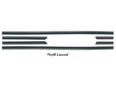 Friso lateral kadett gl 96 preto 6 pecas