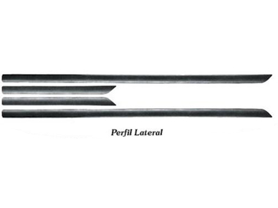 Friso lateral fiesta 00 02 2p preto 4 pecas