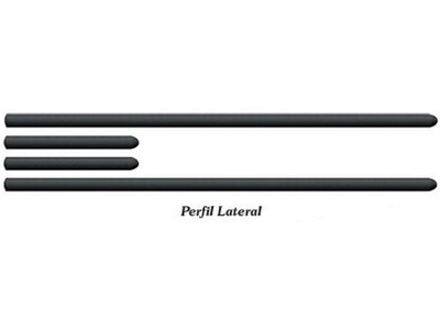 Friso lateral ka 97 99 preto 4 pecas