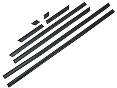 Friso Lateral Uno 95/04 4P (Preto - Estreito - 8 Peças)