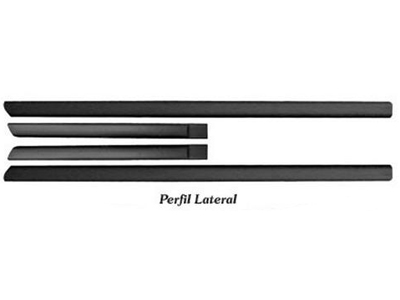 Friso lateral fiesta hatch 03 10 4p preto 4 pecas