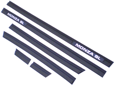 Friso Lateral Monza SL 89/91 2P (Preto - 6 Peças)