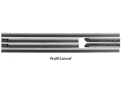 Friso lateral opala comodoro 85 90 4p preto 8 pecas