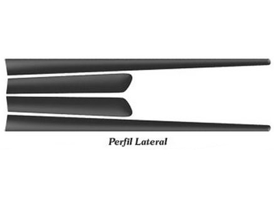 Friso lateral strada 06 10 preto 4 pecas