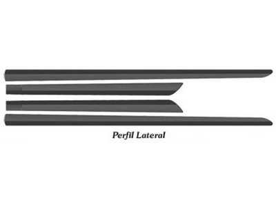 Friso lateral palio 05 07 4p preto 4 pecas