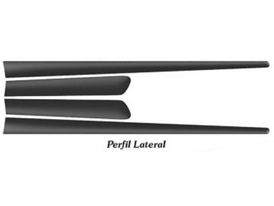 Friso Lateral Palio 05/07 2P (Preto - 4 Peças)