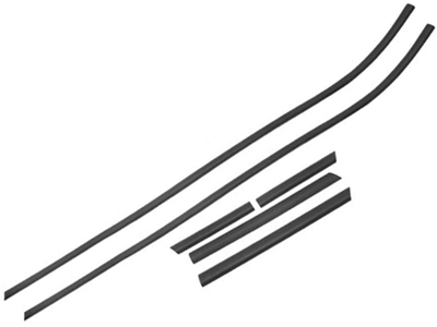 Friso Lateral Escort L /92 (Preto - 6 Peças)