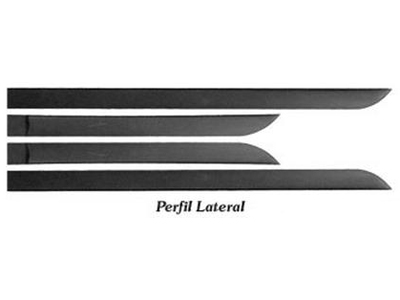 Friso lateral focus 00 08 4p preto 4 pecas