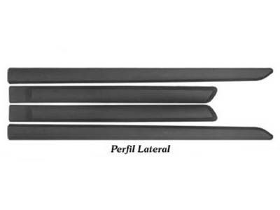 Friso lateral prisma 07 12 preto 4 pecas