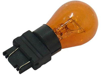 Lampada 2 polos base plastica ambar 12v 27 7w