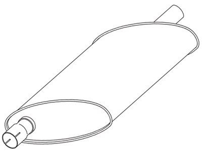 Silencioso interm opala caravan 4cc 72 91