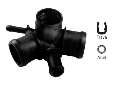 Flange Água Golf 99/01 e A3 96/ e Bora 98/01 (C/Ar)