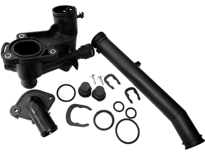 Conjunto Flange Água Gol 02/ (1 Saída, S/Ar, Completo)