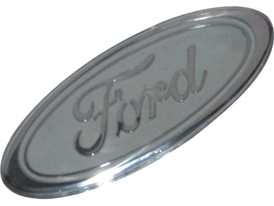 Emblema Ford Oval Pequeno Branco /93
