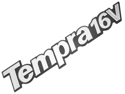 Emblema Tempra 16V Cinza