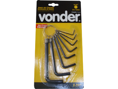 Jogo Chave Allen 2 a 10mm