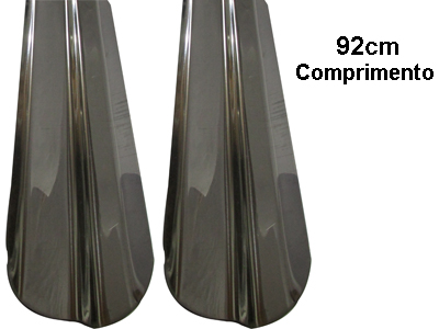 Acabamento soleira porta fusca jogo cromado