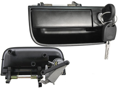 Maçaneta Caçamba Saveiro Geração V/VI (C/Chave - Preta)