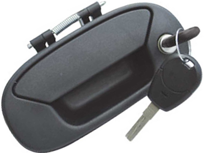 Maçaneta Tampa Traseira Doblo 02/ (C/Chave - Preta)