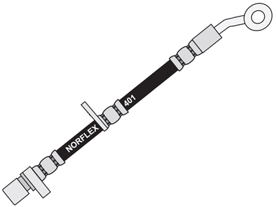 Flex freio d civic 01 esquerdo 580mm