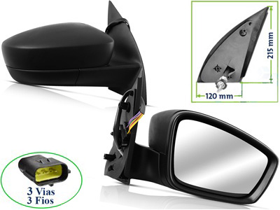 Retrovisor ext gol 13 4p ld c c eletrico preto s seta
