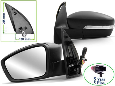 Retrovisor ext gol 13 4p le c c eletrico preto c seta