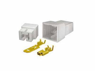 Kit conector 2 vias macho femea terminais fio 6 3mm 29d58cb8 aca3 42bc 87b1 b8c7b59c6535