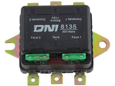 Relé Duplo Farol (12V - 2 Terminais - 2 Fusíveis Externos)